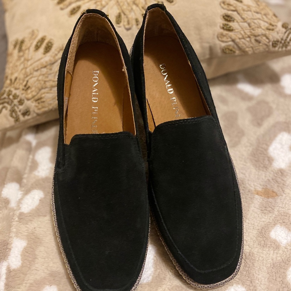 Donald J. Pliner Black Suede Loafers NEW